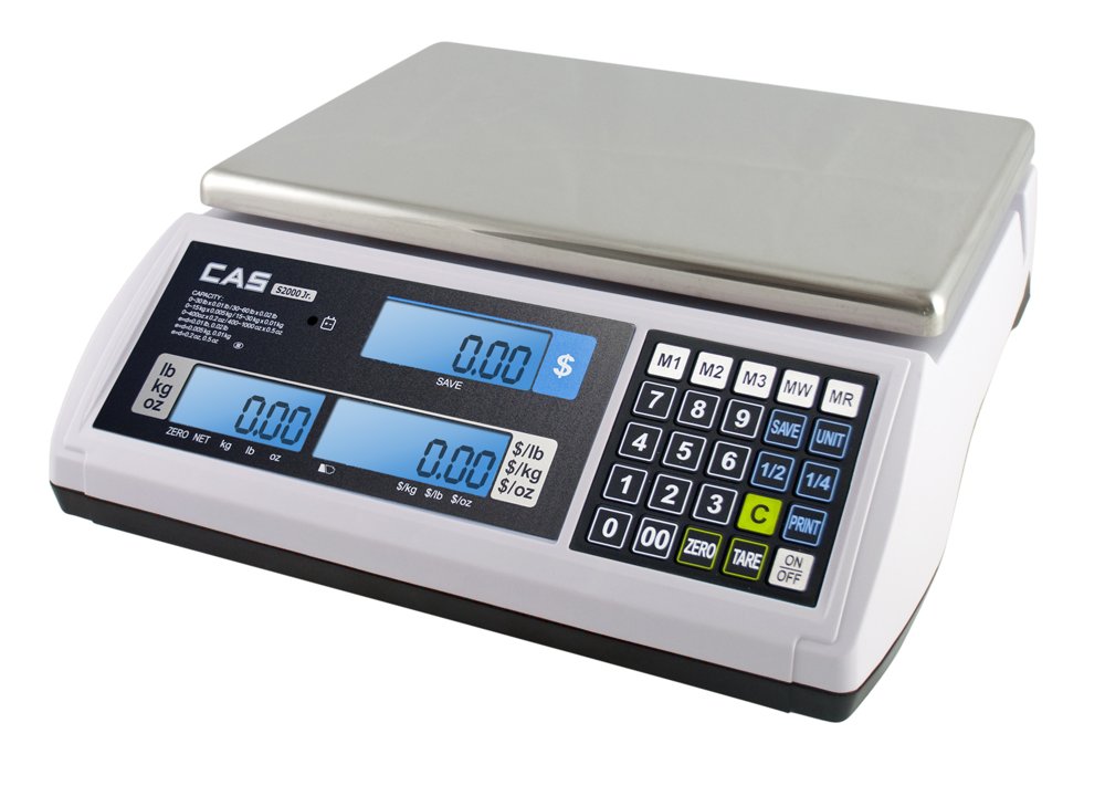 CAS S-2000JR LCD Price Computing Scale